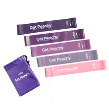Load image into Gallery viewer, Get Peachy Latex Bands (5-Piece Set w Pouch)
